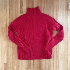 Women's Red Turtleneck Sweater